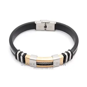Cross Border Silicon PU Leather Bracelet