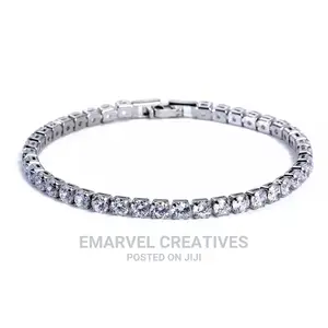 4mm Cubic Zirconia Green Tennis Bracelet Chain Bracelet