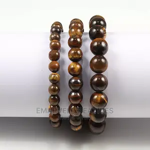 Natural Stone 6/8/10mm Beads Tiger Eye Bracelet Classic