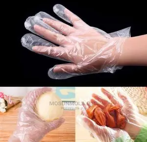 100pcs Clear Nylon Disposable Gloves