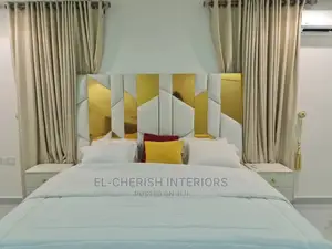 Master Bedset. Gold Bed and White Bed Set.