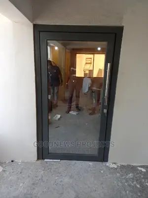 Gray Aluminium Swing Door