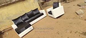 Complete Set White and Black Sofa