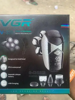 VGR 5in1 Multifunctional Men Rotary Bald Head Beard Trimmer