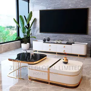 Royal Palace Foreign Television Stand Wt Coffee Center Table