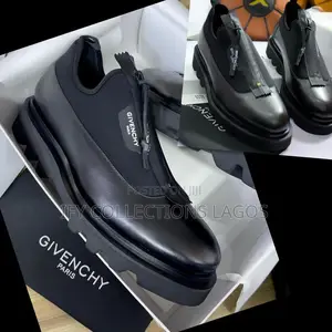 Luxury GIVENCHY Designer Black Leather Shoe.