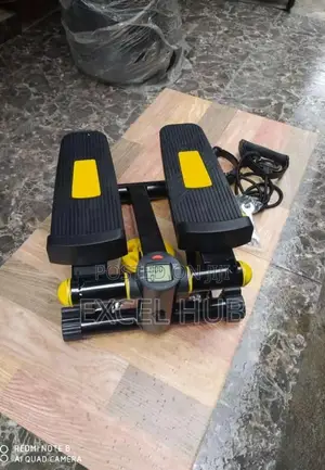 Mini Exercise Stepper With Rope Yellow And Black