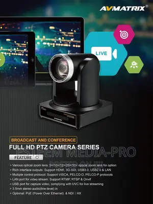 12X Avmatrix PTZ HD Conferencing Camera,Hdmi, 3.0/Usb2.0 Lan