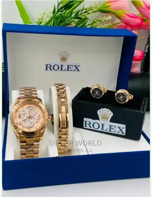 Exotic Rolex Wristwatch, Bracelet and Cufflinks Set