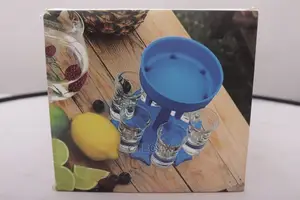 6 Shot Glass Pourers Holder Dispenser for Filling Liquids