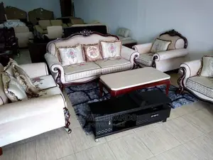 Modern 7 Seater Living Room Fabric Made Royal Sofa Chair.