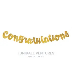 Gold "Congratulations" Foil Banner