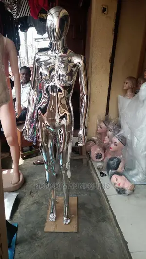 Size 8 Female Faceless Display Chrome Mannequin