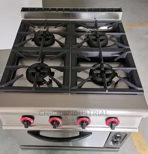 4 Burner Gas Cooker With Oven Industrial