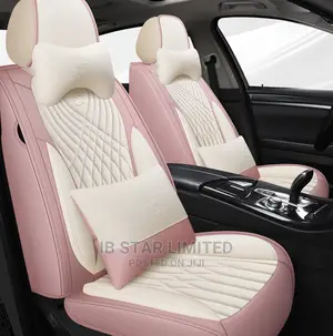Full Pink Cream Tenderness Leather Car Seat Cover