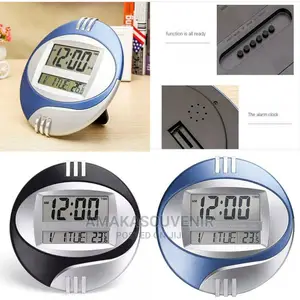 Digital Wall Clock With Thermometer