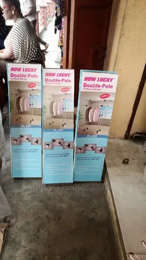 60kg Load Capacity Double Poles Clothes Rack