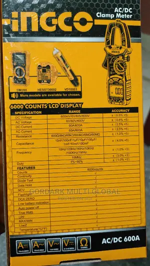 Ac/Dc Clamp Meter Ingco