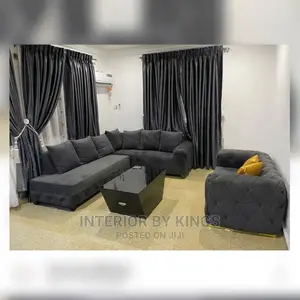 L-Shaped With Two Seater and a Coffee Table