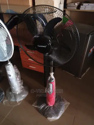 Century 18"Rechargeable Fan+Remote+LED Light RED/BLACK