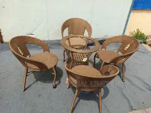 Family Outdoor Patio Rattan Garden Table Set/ Restaurant Bar