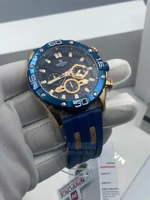 NAVIFORCE Men's Chronograph Rubber Wristwatch - Blue