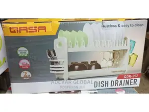Qasa New Rustless 2 Tier Plastic Dish Drainer and Plate Rack