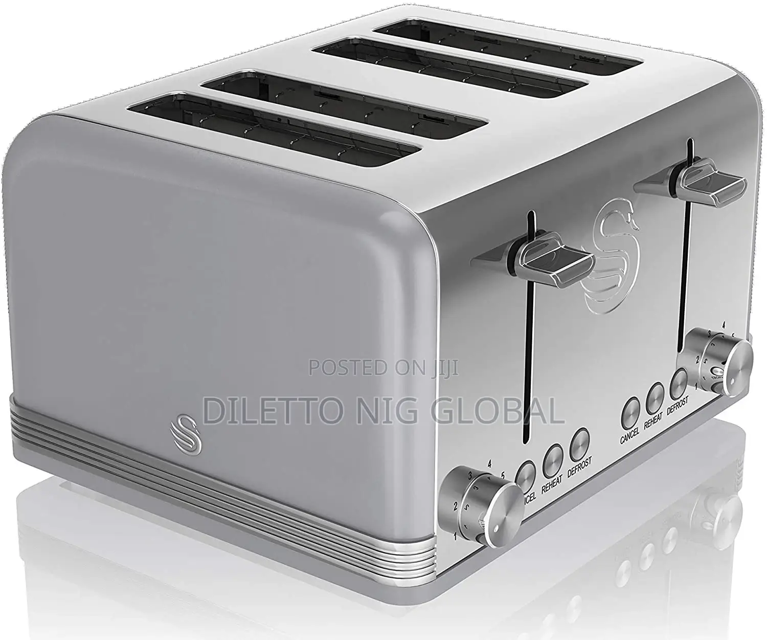 Swan 4 Slice Retro Toaster