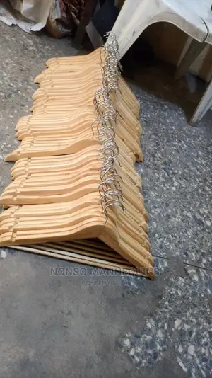 Smooth and Clean Wooden Hangers