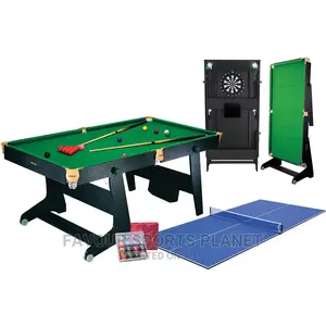 6ft 2 in 1 Foldable Snooker With Table Tennis Top