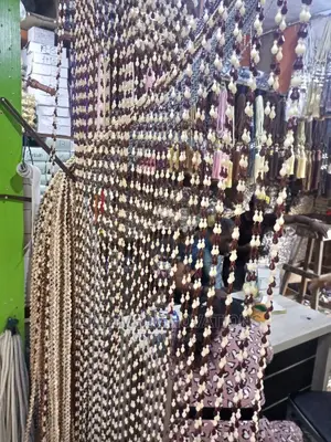 Lovely Beaded Arc, Kitchen Curtain