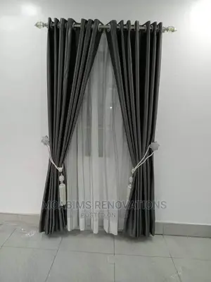 Turkish Dark Grey Eyelets Curtain