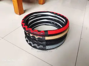 Leather and Diamond Steering Wheel Cover