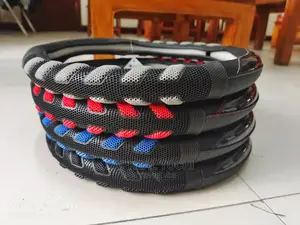Leather and Diamond Steering Wheel Cover