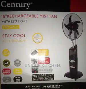 18" Rechargeable Mist/Water Standing Fan