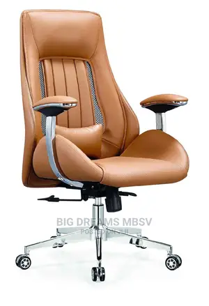 Zvb Brown Leather Executive Swivle Chair