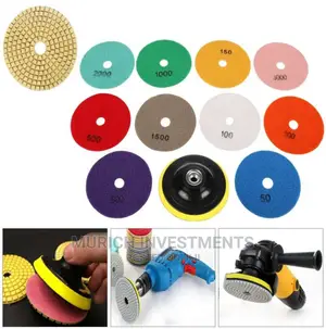 Diamond Polishing Pads 4 Inch Wet/Dry 10 Piece Set