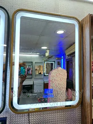 Gold Framed Bluetooth LED Mirror