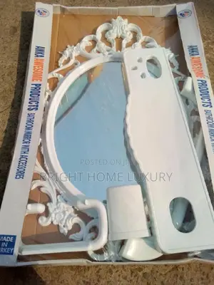 Palace Mirror With Bathroom Accessories (White)