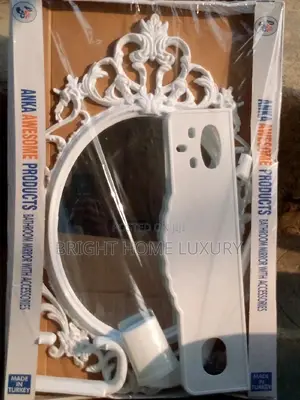 Palace Mirror With Bathroom Accessories (White)
