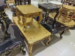 Exotic Royal Center Table and Side Stool