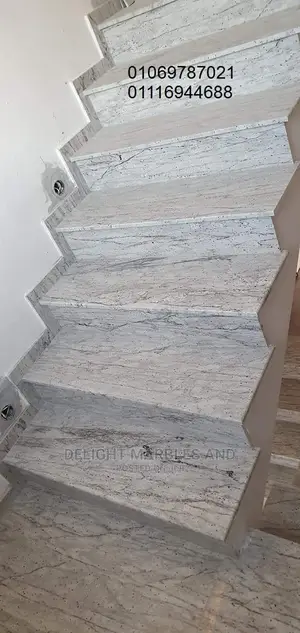 Best Finish White Carrara Staircase Marble