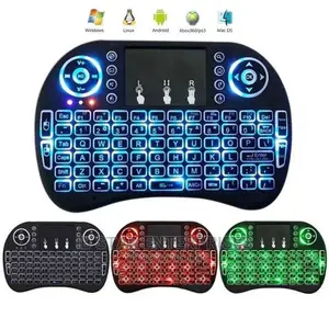 I8 Backlit 7 Color English Arabic 2.4ghz Wireless Keyboard