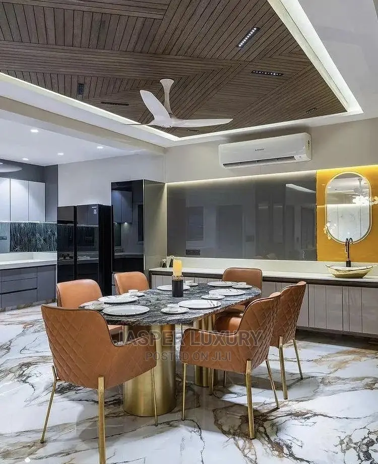 Marble Top Dining With Six Seater