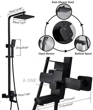 Black Design Standing Shower