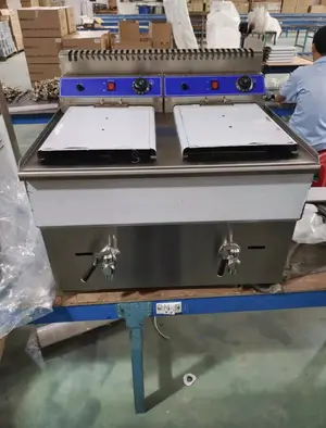 Gas Industrial Deep Fryer Double Basket 18+18 Liters