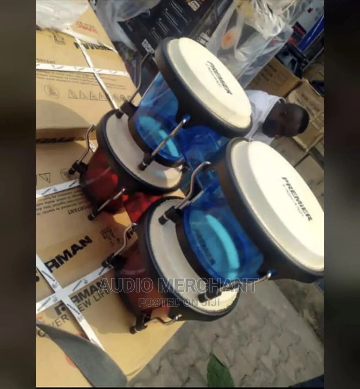 Transparent Bongo Twin Drum