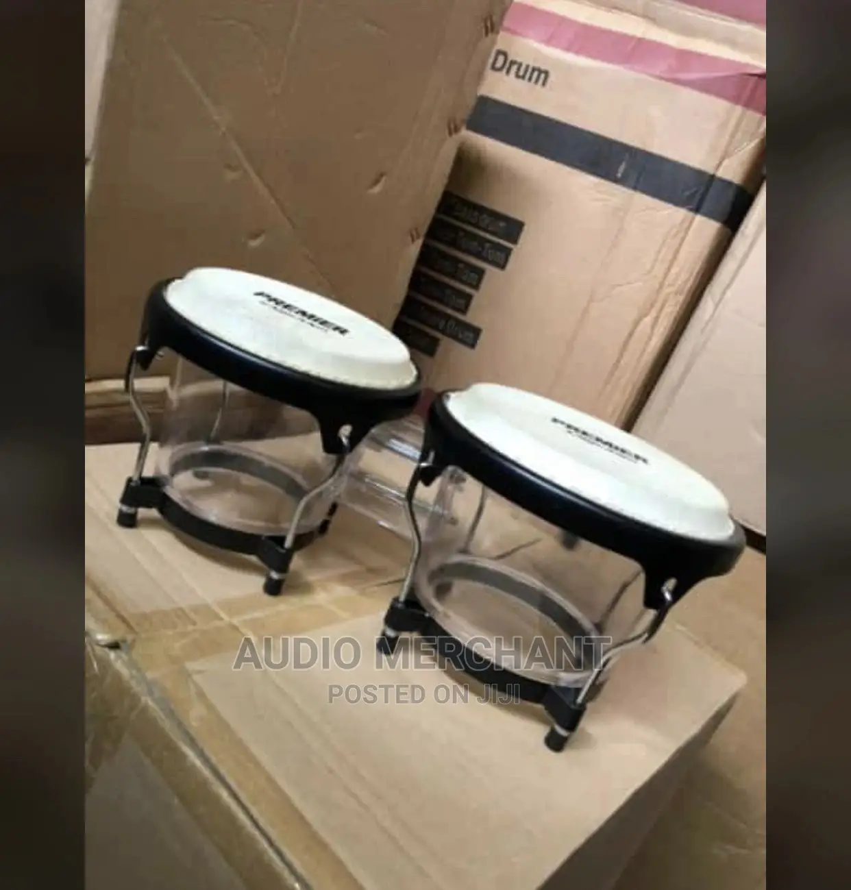 Transparent Bongo Twin Drum