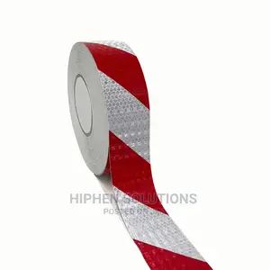 Visibility Warning Red and White Safety Tape