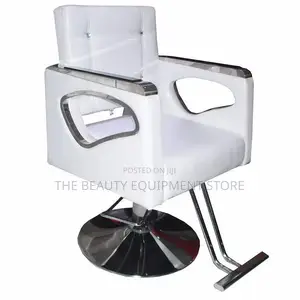 White Salon Chair Black